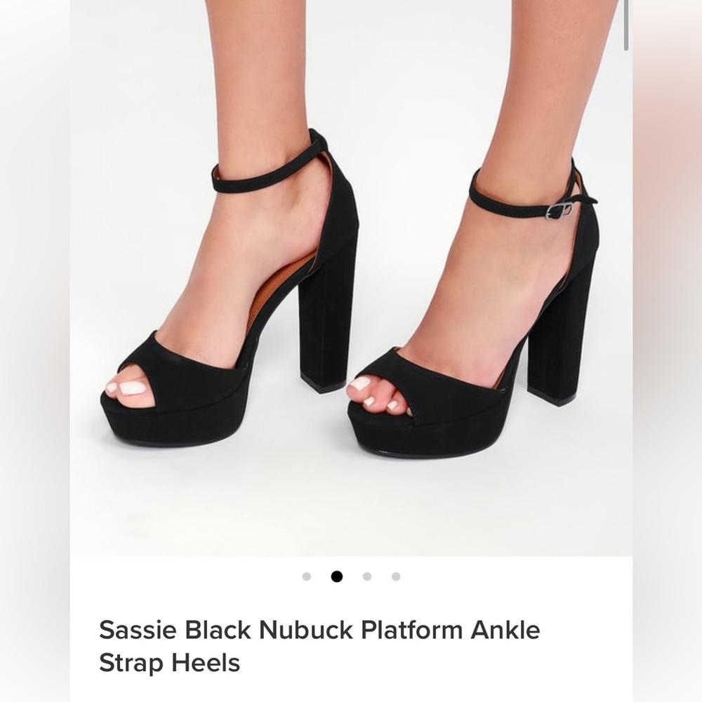 Lulu's Black Platform Heel